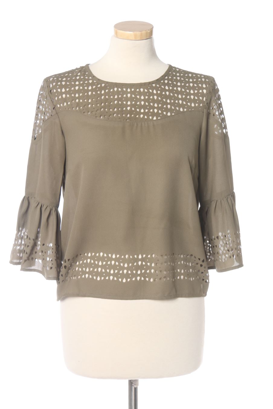 Blusa de manga larga de on you de la talla XS, de color verde