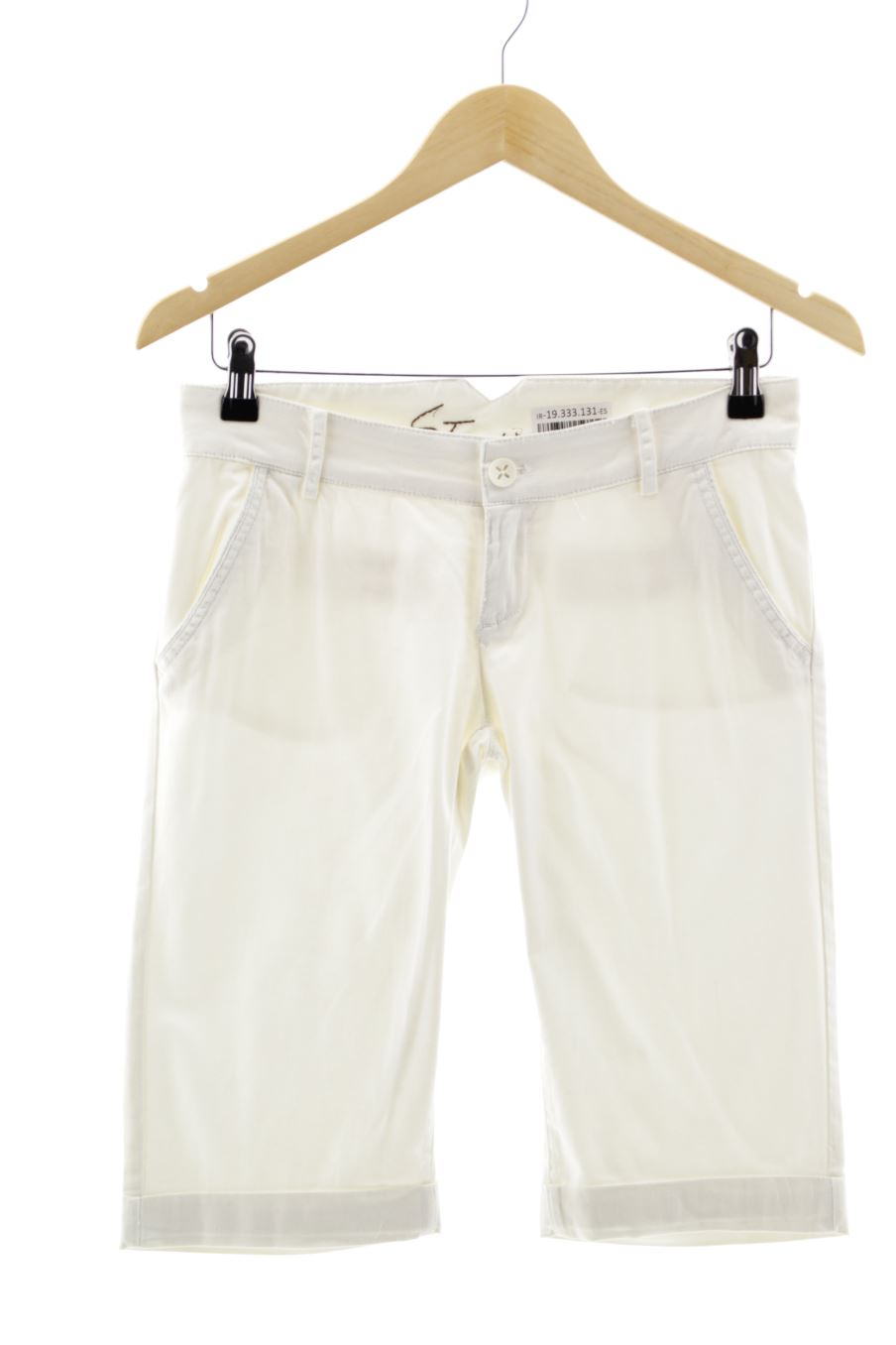 Pantalones cortos de Stradivarius de la talla 36, de color blanco