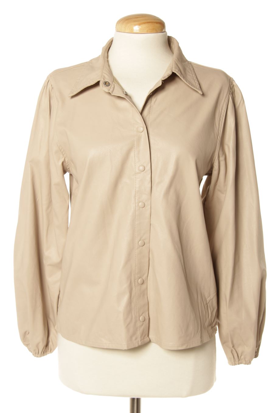 Camisa de Stradivarius de la talla S de color beige de sintetico