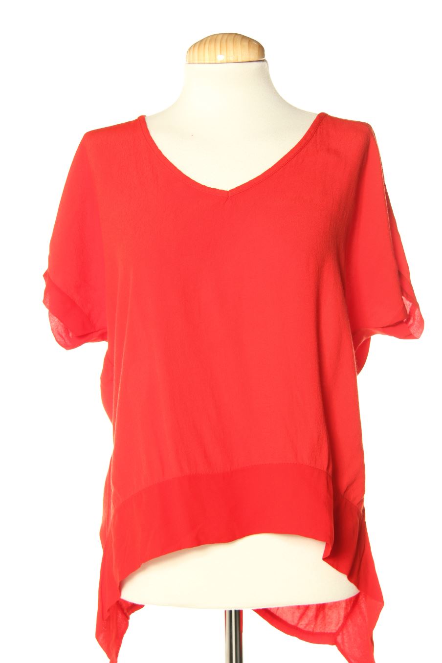 Blouse à manches courtes Made in italy de la taille M, de couleur rouge