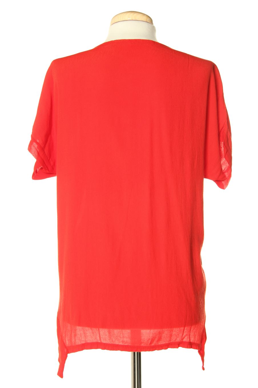 Blouse à manches courtes Made in italy de la taille M, de couleur rouge