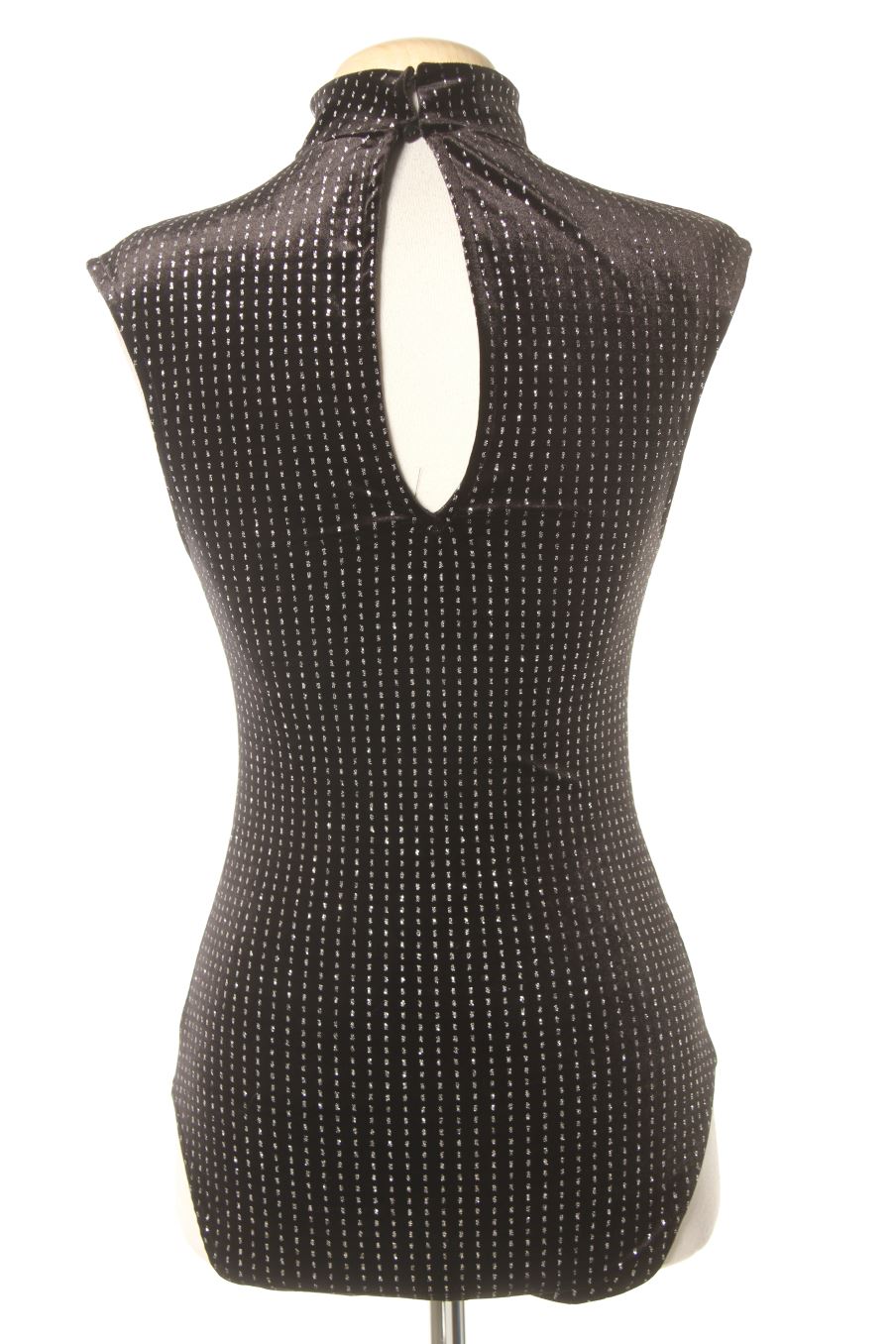 Body de Bershka de la talla S, de color negro de terciopelo