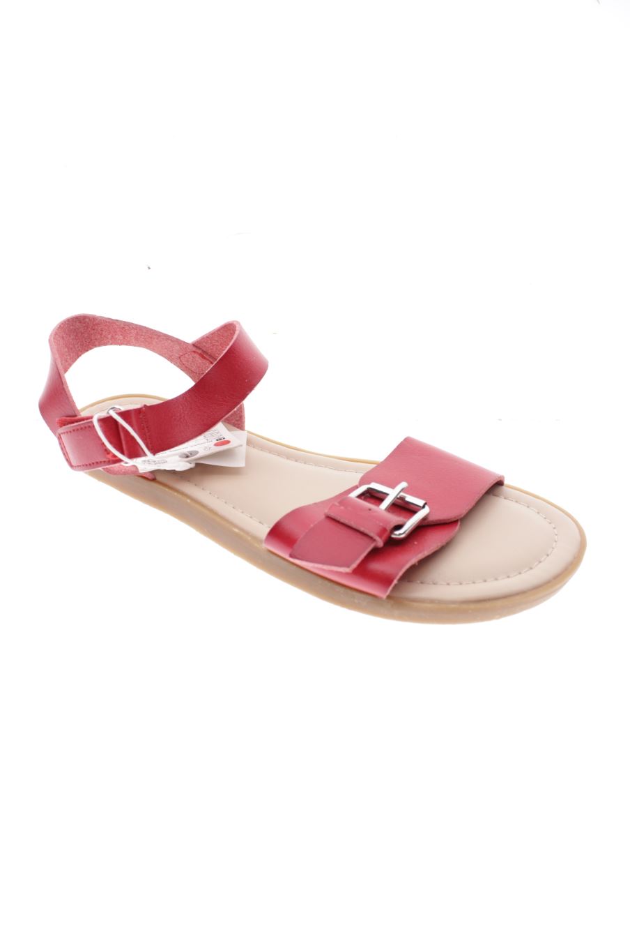 Sandalias planas de Zara de la talla 37, de color rojo de