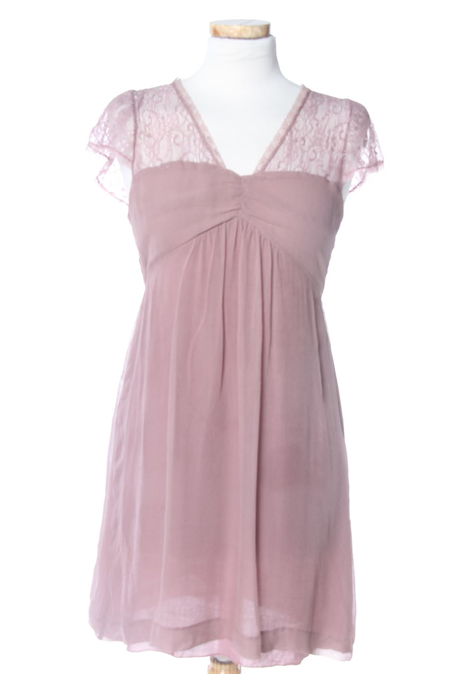 Einfaches Kleid von Kookai Größe 36, Farbe Rosa, aus Seide für