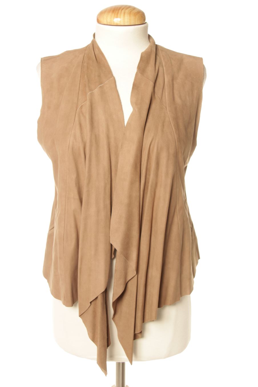 Chaleco de tela de Massimo Dutti de la talla L, de color marrón de piel
