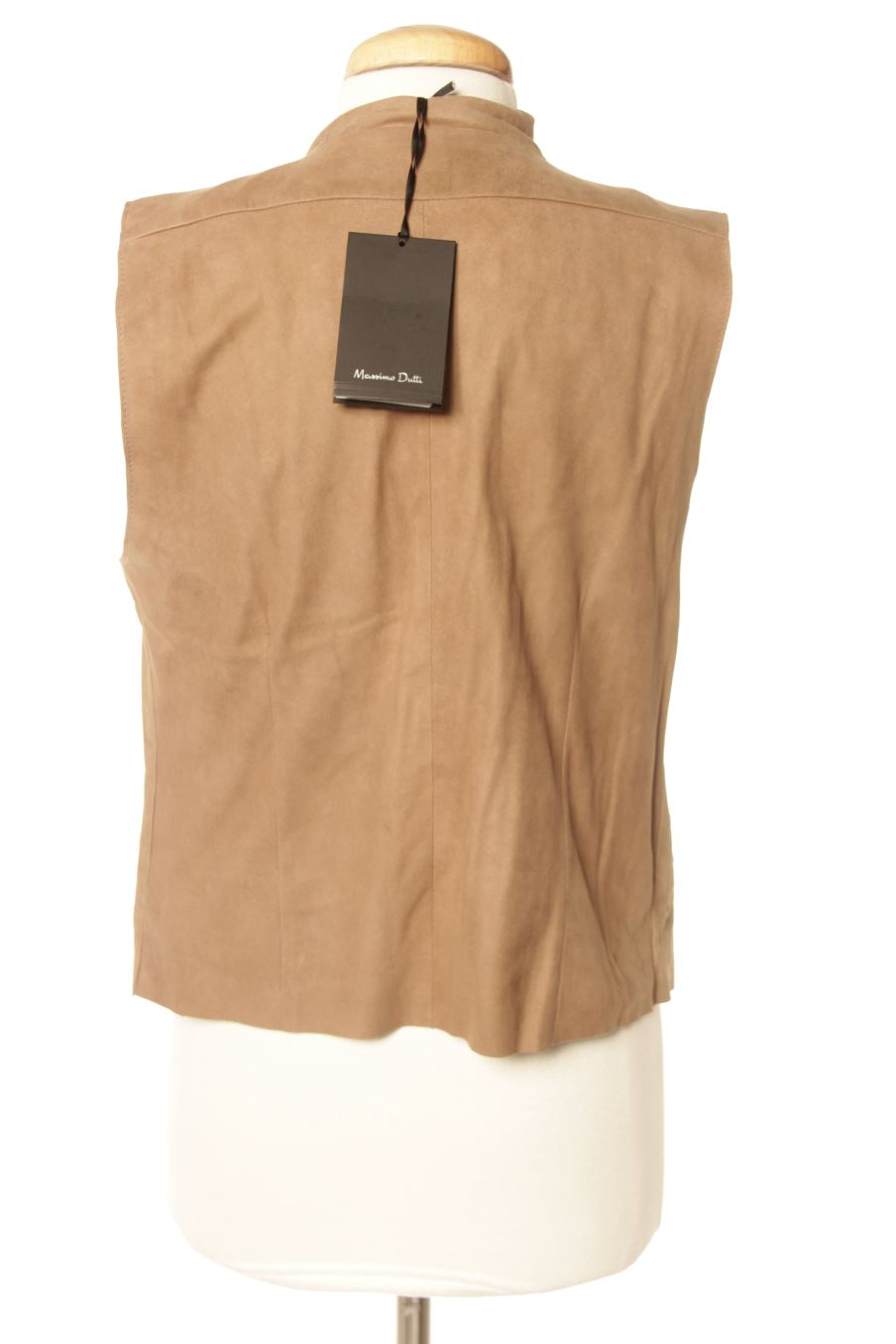 Chaleco de tela de Massimo Dutti de la talla L, de color marrón de piel