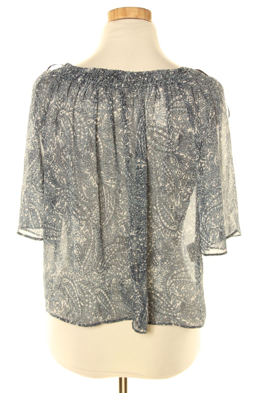 Blusa de manga corta de Mango de la talla XS, de color azul
