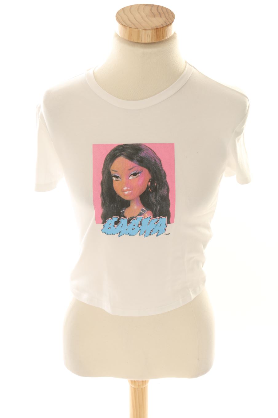 T-shirt Bershka de la taille S, de couleur blanc