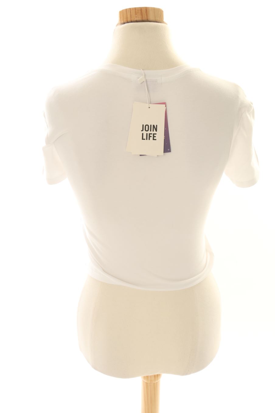 T-shirt Bershka de la taille S, de couleur blanc