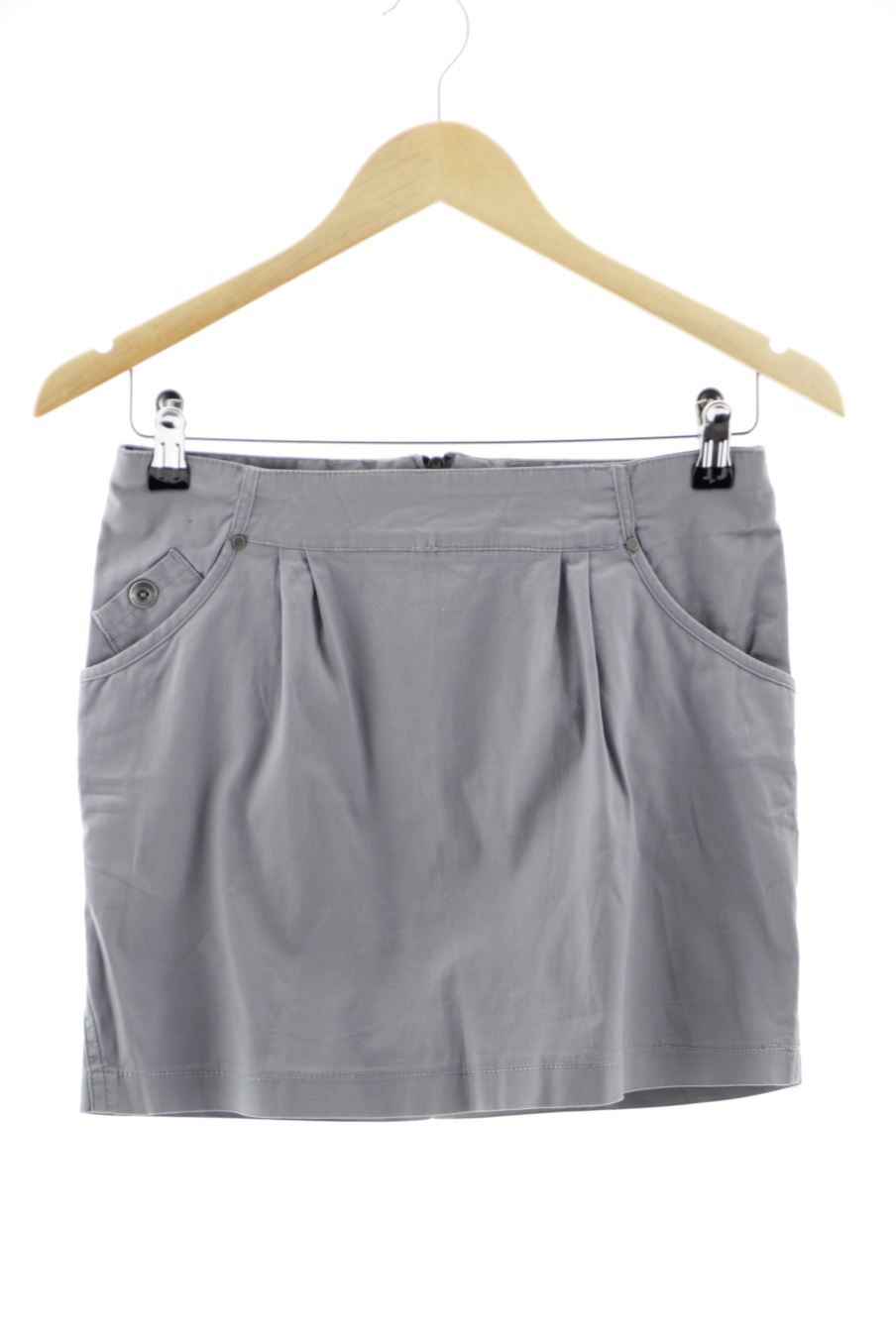 Falda de Stradivarius de la talla 36, de color gris
