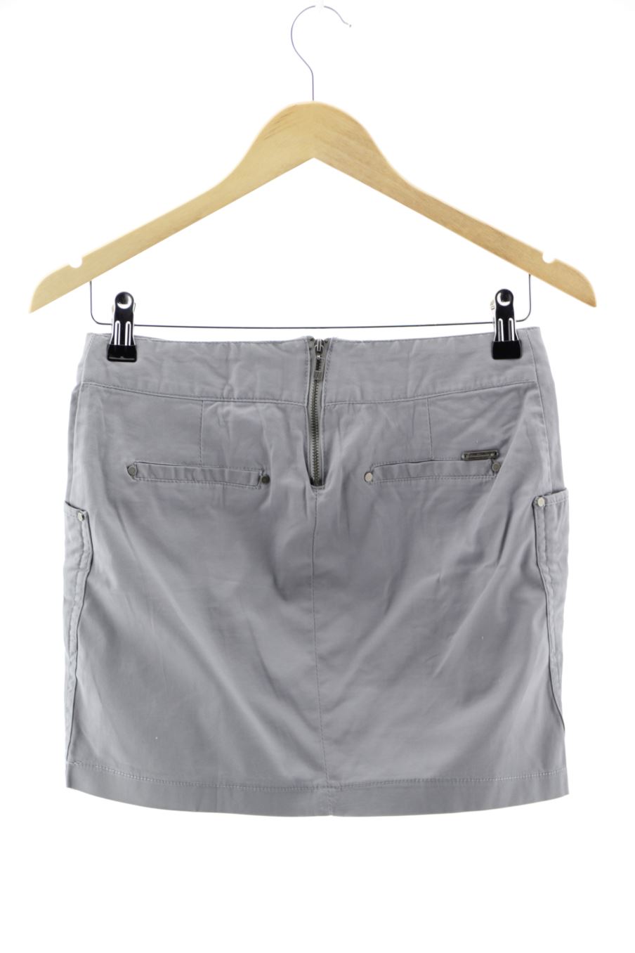 Falda de Stradivarius de la talla 36, de color gris