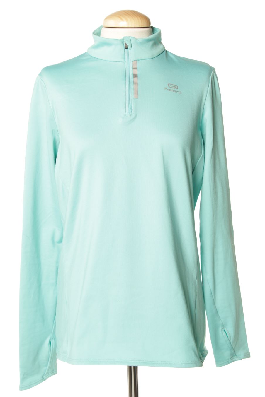 Sudadera de Kalenji (DECATHLON) de la talla M, de color turquesa