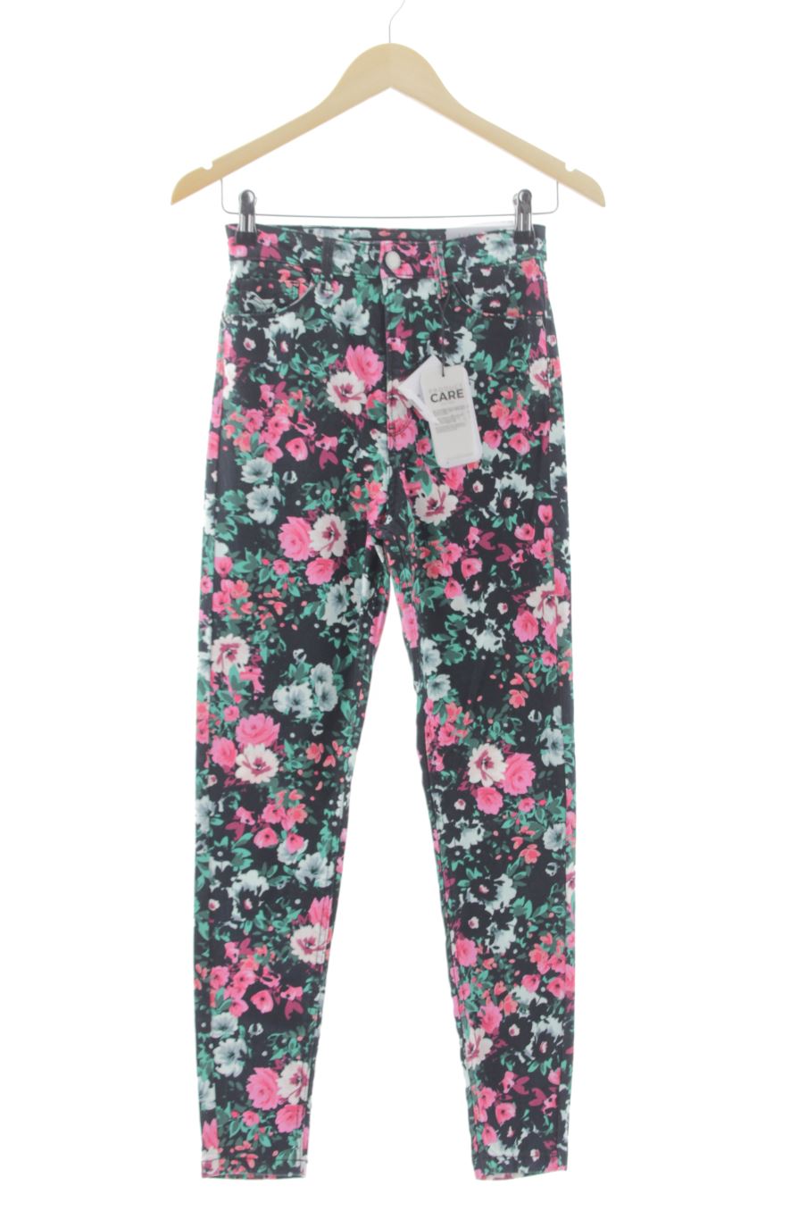 Vaquero de Stradivarius de la talla 36 de color flores de ropa vaquera