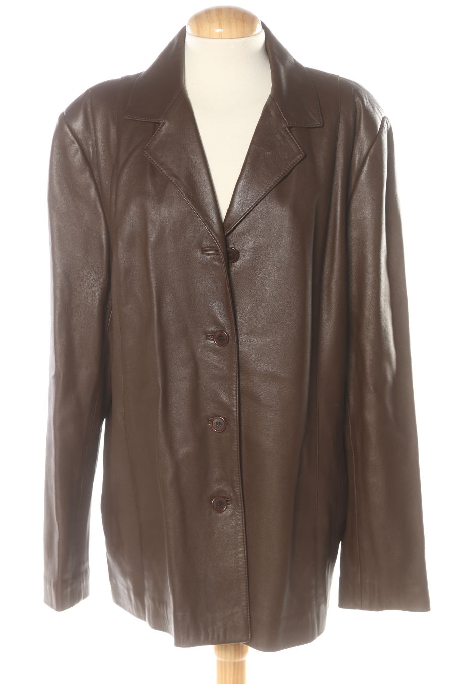 Blazer von ANA MUÑIZ Größe M, Farbe Braun, aus Leder für