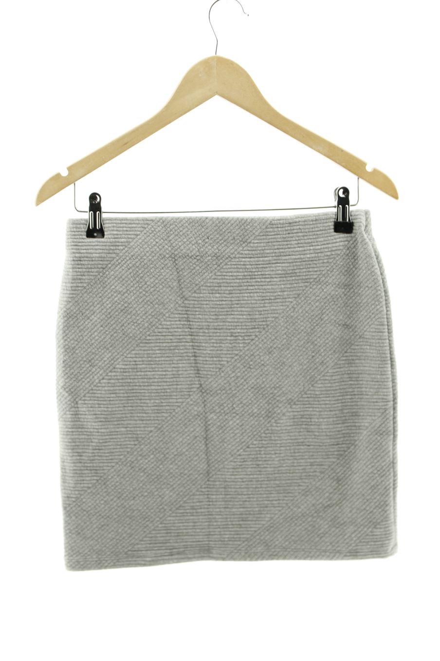 Falda de Promod de la talla 38, de color gris