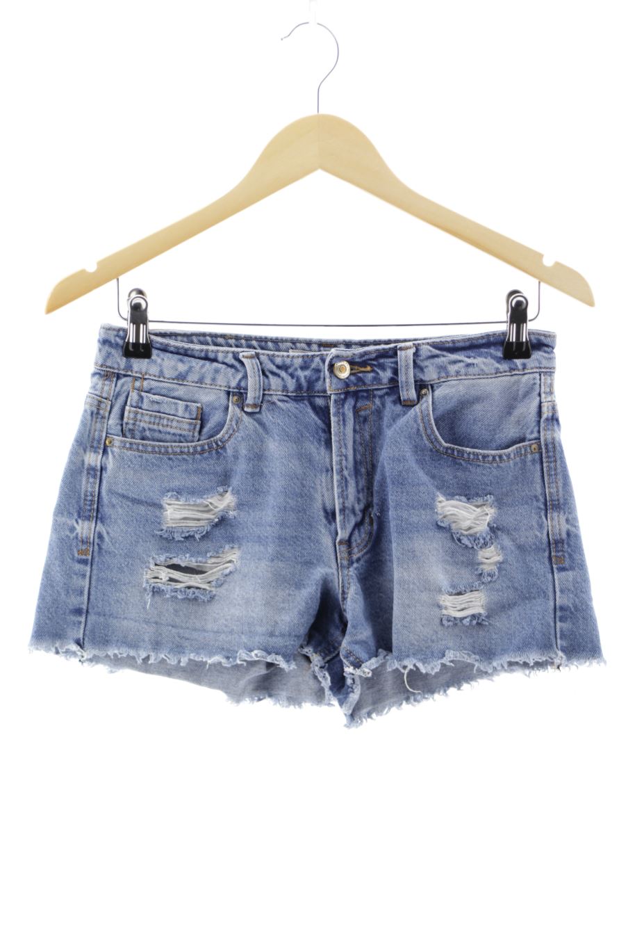 Pantalones cortos de Stradivarius de la talla 36, de color azul de ropa vaquera