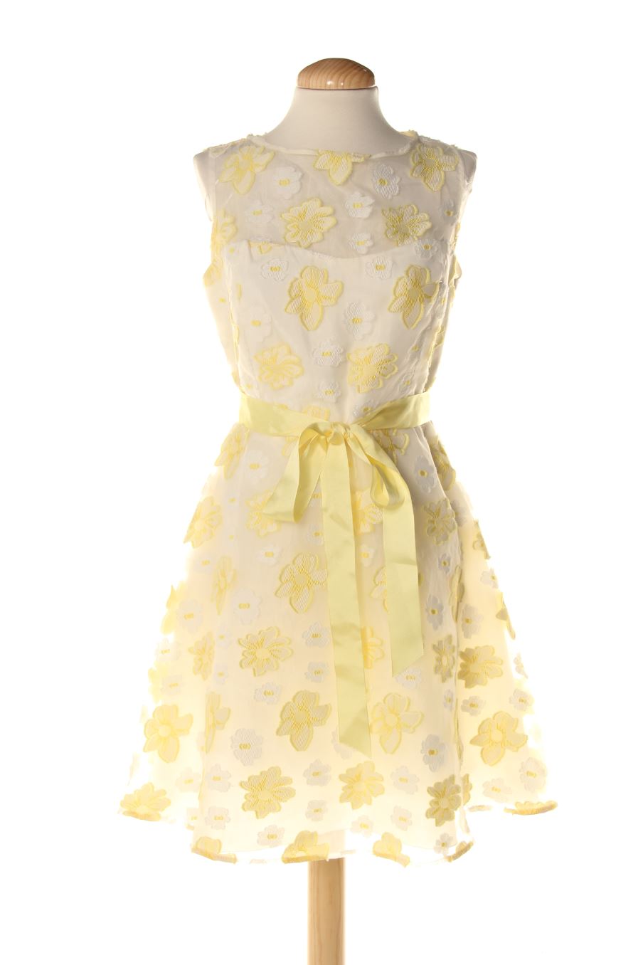 Vestido elegante de Fórmula Joven de la talla 40, de color amarillo