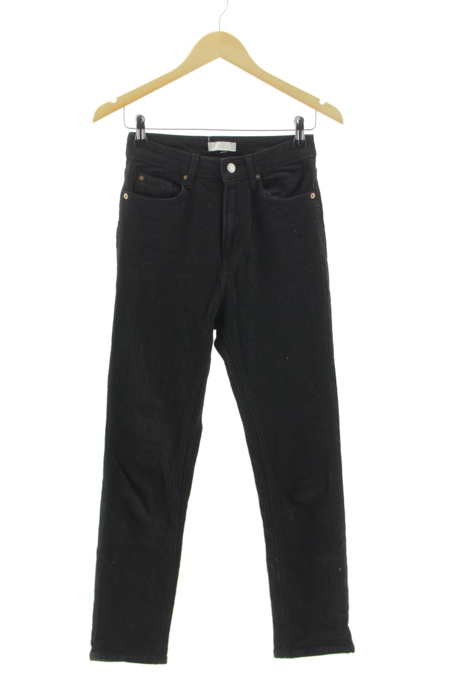 Vaquero de H&M de la talla 34, de color negro de ropa vaquera