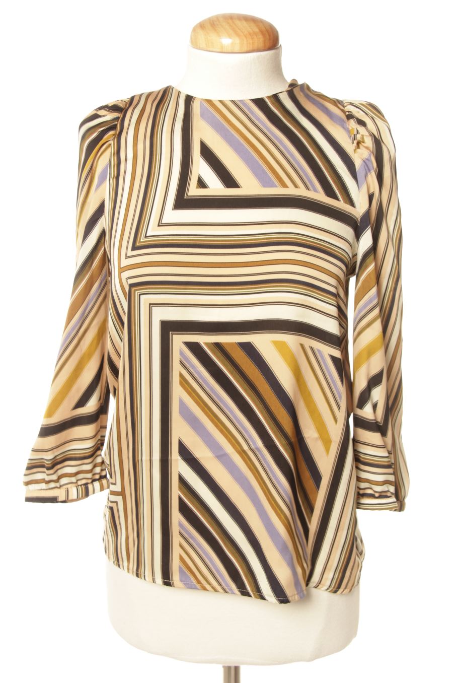 Blouse à manches longues Mango de la taille XS, de couleur rayures