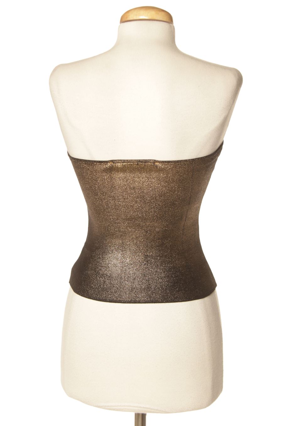 Top de Zara de la talla S, de color dorado