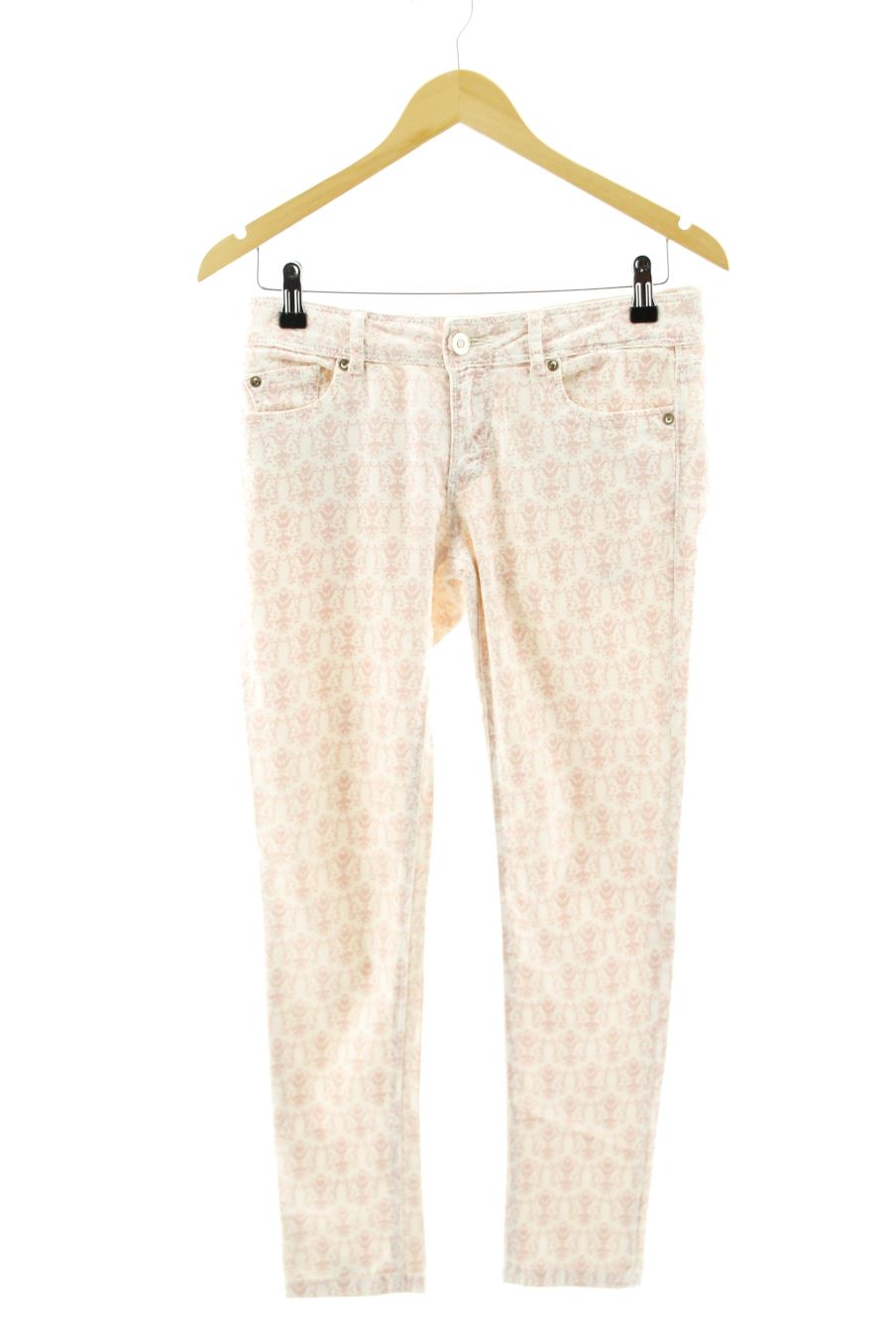 Vaqueros de Zara de la talla 34, de color rosa de ropa vaquera