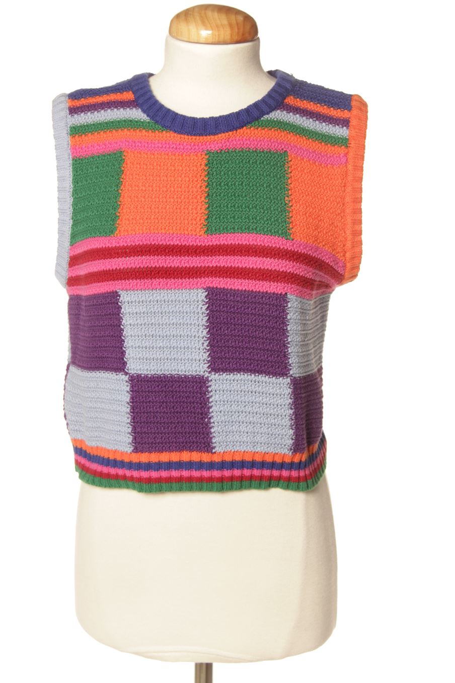 Top de Zara de la talla M, de color cuadros