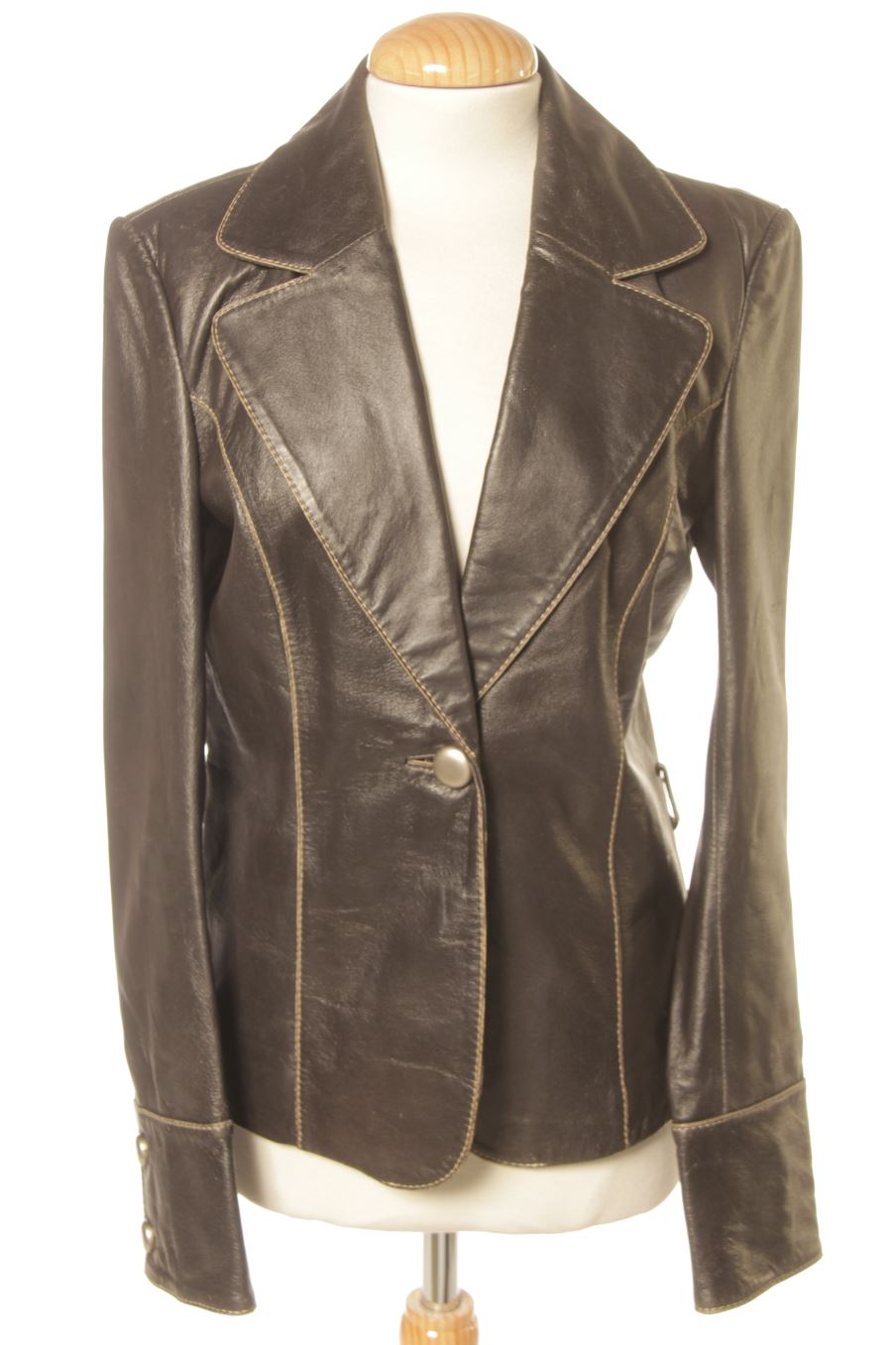 Blouson Vero moda de la taille M, de couleur noir de cuir et daim