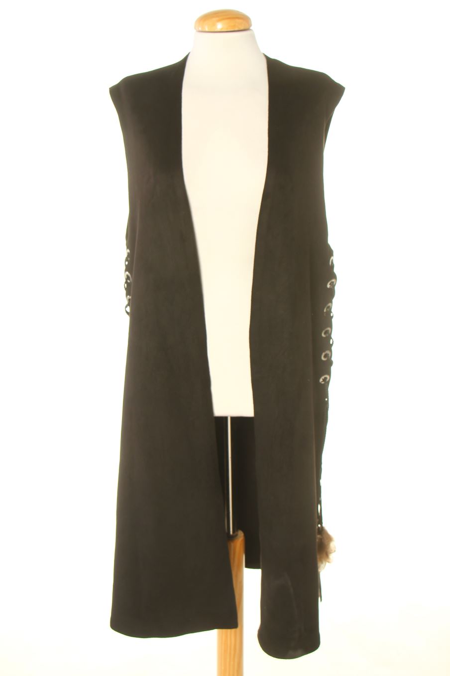 Veste sans manches Zara de la taille S, de couleur noir