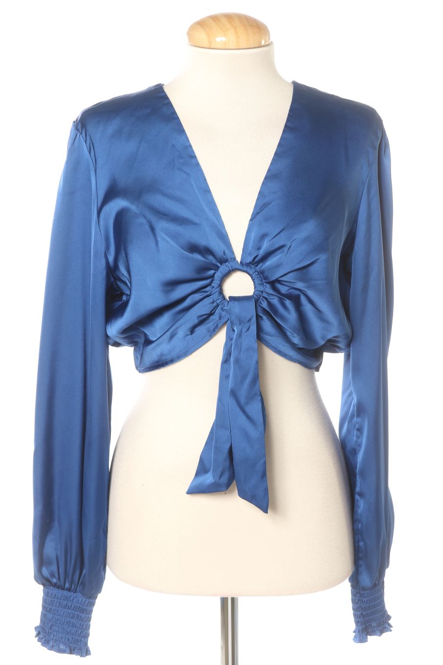 Blouse à manches longues Amisu de la taille M, de couleur bleu