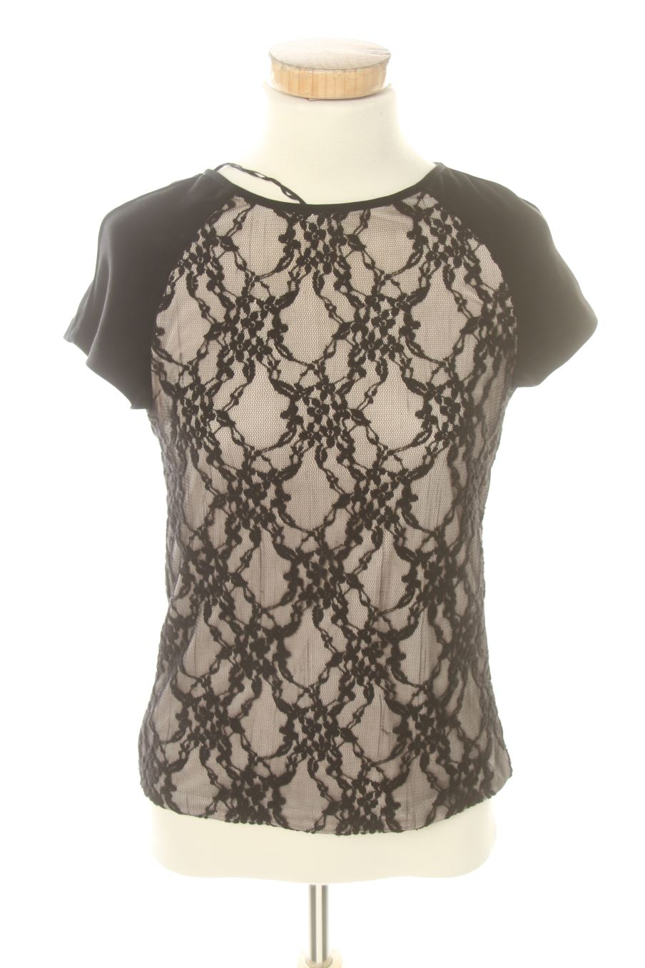 Blusa de manga corta de Zara de la talla XS, de color negro