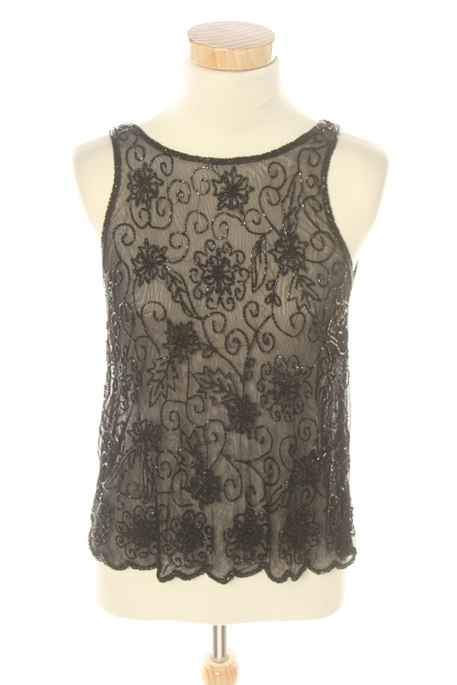 Top de Ada gatti de la talla S, de color negro
