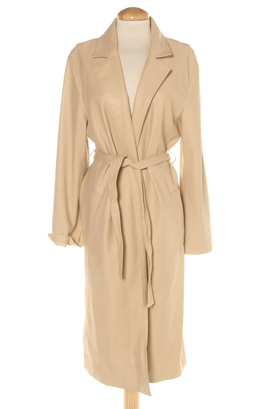 Abrigo de Zara de la talla M, de color beige de sintético