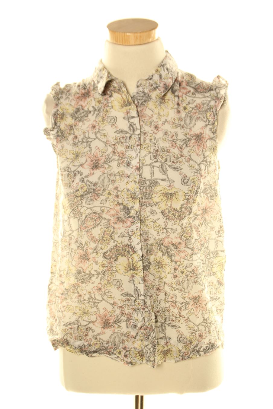 Camisa sin mangas de Mango de la talla S, de color flores