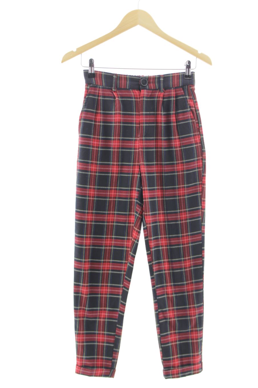 Pantalon de Bershka de la talla XS de color cuadros