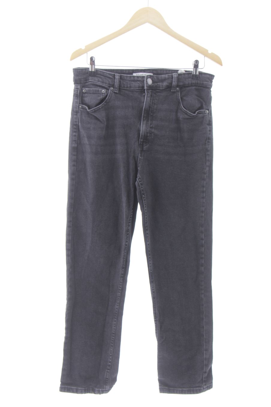 Pantalón Casual de Pull & Bear de la talla 42, de color negro de ropa vaquera