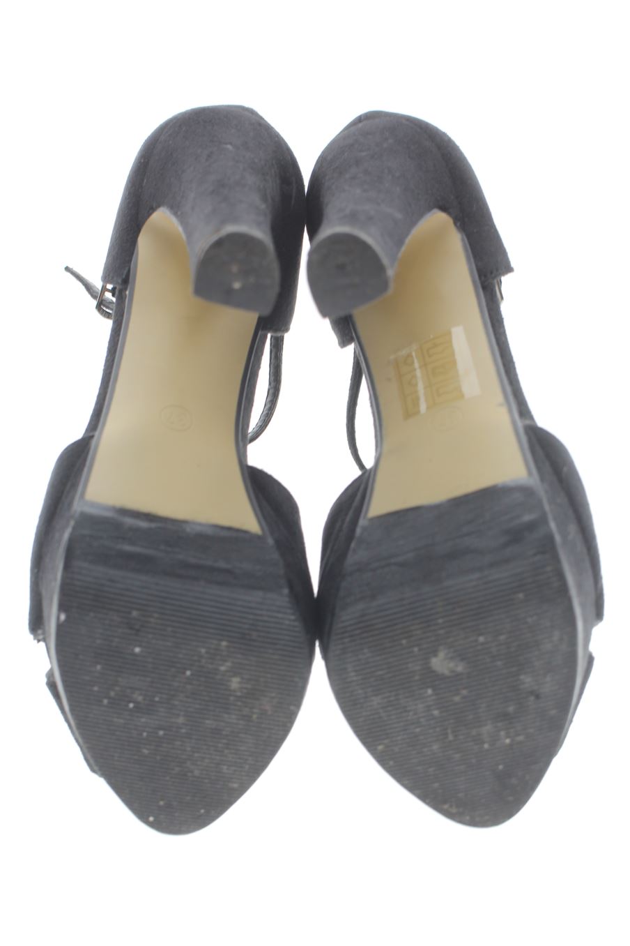 Sandalias tacon de Marypaz de la talla 37, de color negro de