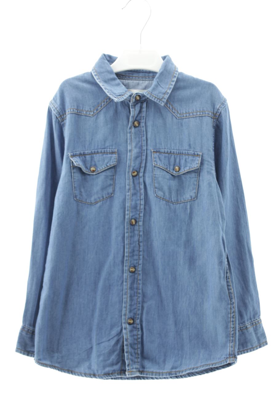 Chemise manches longues Zara de la taille 7 ans de denim de seconde main