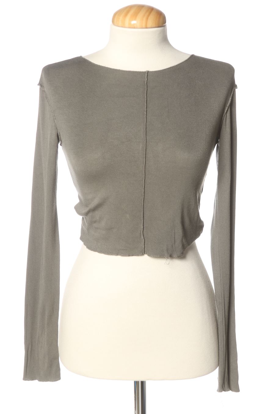 T-shirt à manches longues Zara de la taille M, de couleur gris