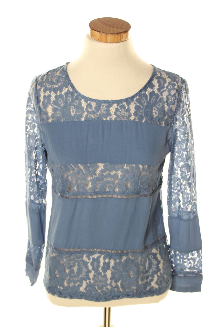 Blouse à manches longues Sienna Si de la taille 34, de couleur bleu