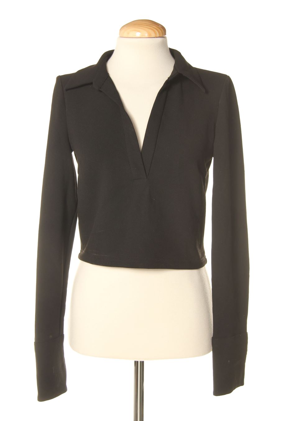 Blusa de manga larga de Zara de la talla S, de color negro