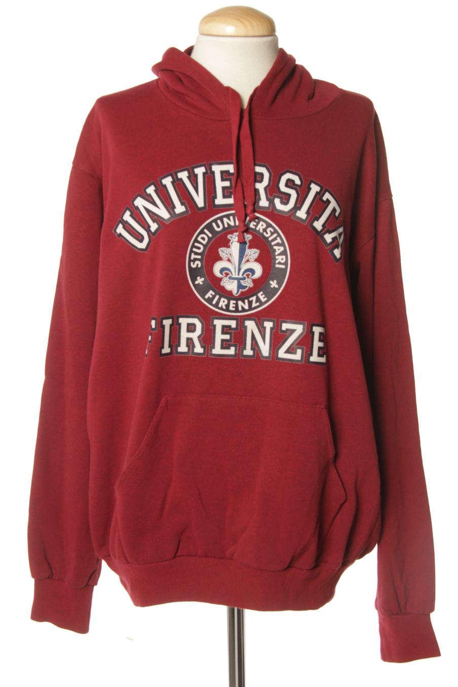 Sudadera de Made in italy de la talla XL, de color burdeos