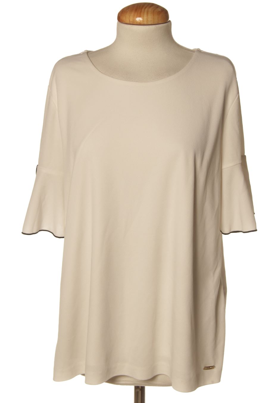 Blouse à manches courtes Calvin Klein de la taille L, de couleur blanc