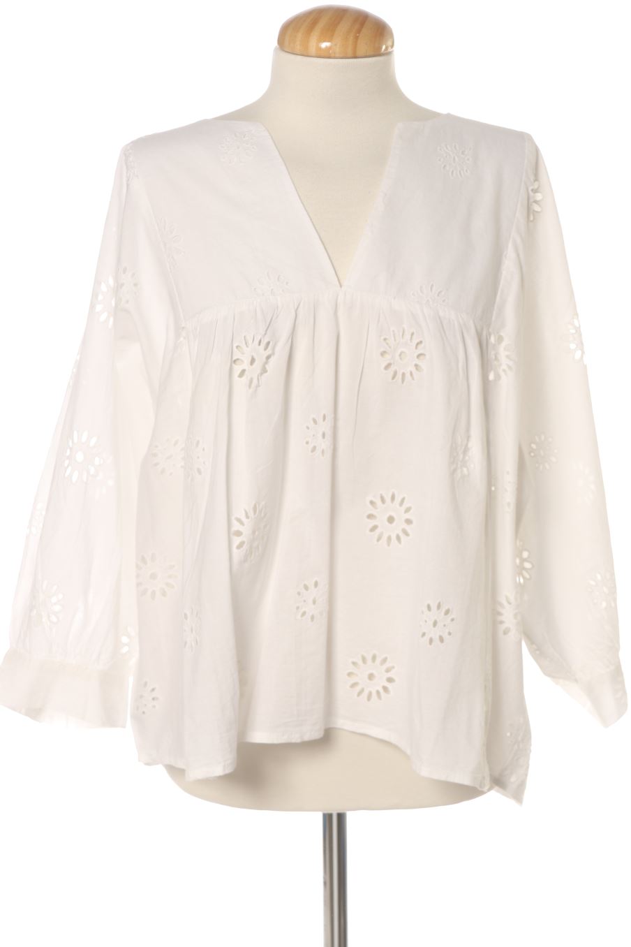 Blusa a maniche lunghe de Brownie de la talla S, de color bianco